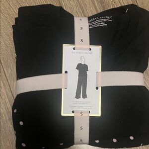 Victoria's Secret Black and Pink Pajama Set